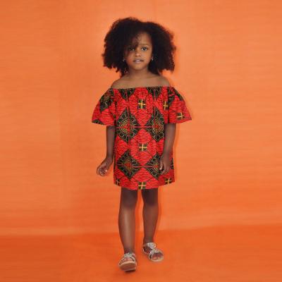 China 2020 New Design Polyester African Clothing African Kids Print African Dresses For Kids for sale