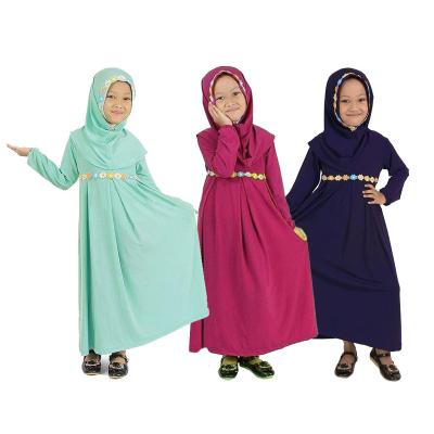 China 2020 manufacturer Yibaoli abaya high quality muslim kids clothing girls kids muslim clothing 1 year to 7 years old for sale