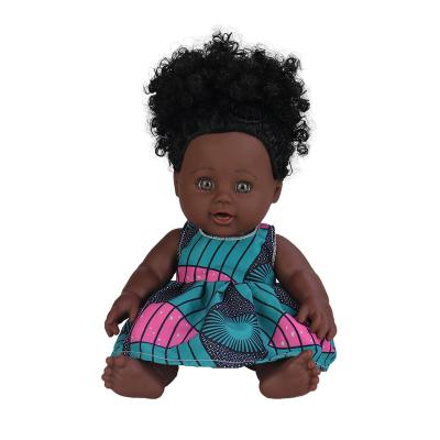 China Changeable Dressing Toy Wholesale Silicone Doll Realistic African Doll Clothes 12 Inch Gift Black Baby Dolls For Children for sale