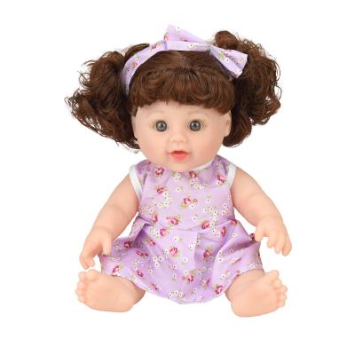 China 2021 New Fashion Mini Toy 2021 Cute Plastic Doll Ponytail Purple Red Floral Skirt Can Be Customized for sale