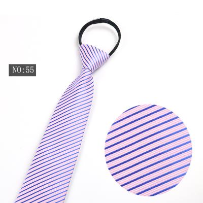 China New Trend Style Mens Pink Polyester Zipper Tie 48cm*8cm for sale