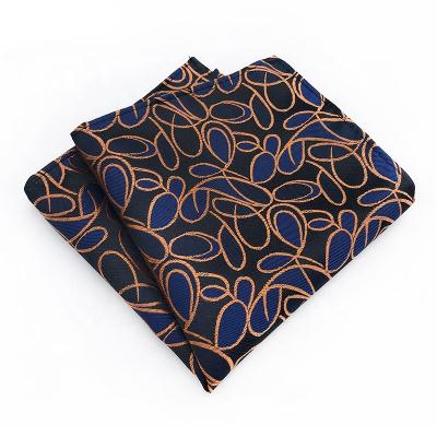 China New Design Good Quality Jacquard Jacquard Handkerchiefs Polyester Handkerchiefs Cheap Suit Accessories Square Pocket Square for sale