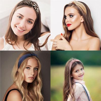 China European and American style designer girls headbands satin makeup headband good quality headbands for sale