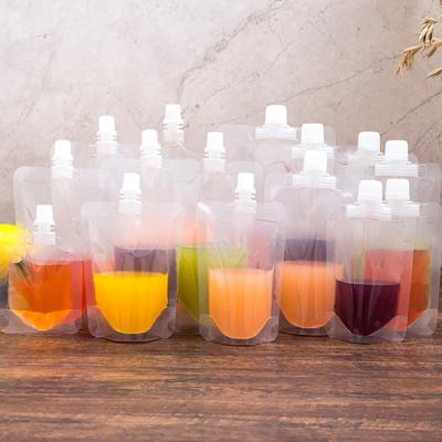 China LOKYO Disposable Eco Friendly Custom Disposable Plastic Beverage Juice Beverage Liquid Pouches With Spout for sale