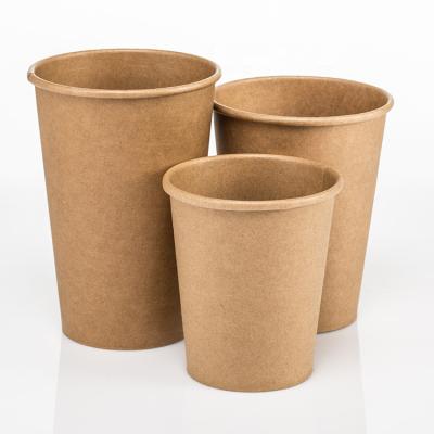 China LOKYO Biodegradable Wrapping Paper Coffee Cups Disposable Single Wall Degradable Cup With Lid for sale