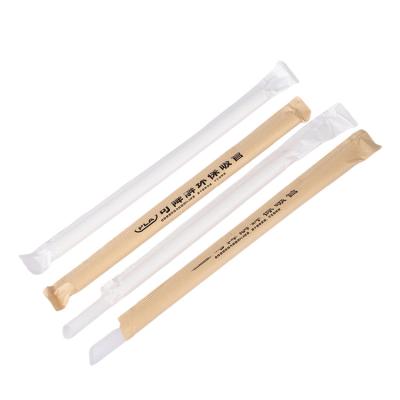 China LOKYO Disposable Eco Friendly Eco Friendly Wholesale White Biodegradable Disposable Boba Drinking PLA Straw for sale