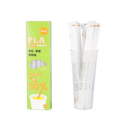 China LOKYO 6mm 8mm Degradable Pla Straws Tea Juice 10mm Disposable Eco-Friendly Disposable Biodegradable Bubble Heat Resistant for sale