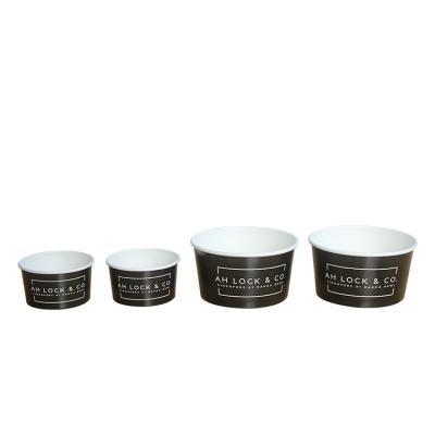 China LOKYO Disposable Ice Cream Paper Cup Biodegradable Custom Logo Disposable Ice Cream Paper Cup With Paper Lid for sale