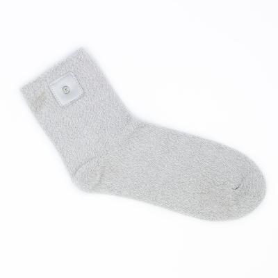 China 15% silver fiber and 85% nylon/custom conductive ten physiotherapy socks for foot massage compatible with TENS/EMS machine units for sale