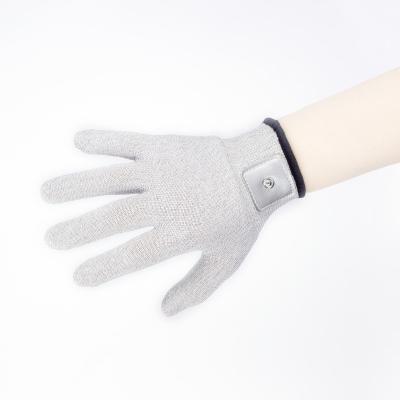 China 15% Silver Fiber and 85% Nylon/85% High Integration Ten EMS Therapy Kit Digital Fiber Machine Silver Fiber Massage Gloves Custom for sale