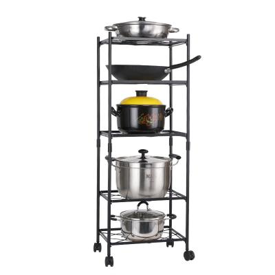 China Stainless Steel Multi-Layers Household Shelf Kitchenware Lift Up Pull Basket Storage Rack for sale