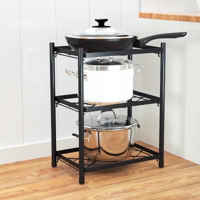 China Stainless Steel Metal 3 Tiers Kitchen Storage Rack For Cooling Utensls for sale