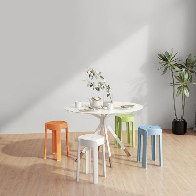 China Space Saving Convertible Long Plastic Fiberglass Stool Stackable PP Material Stools for sale