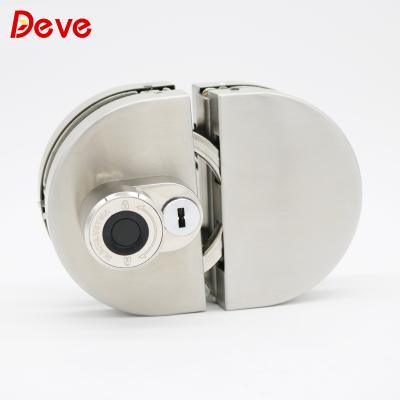 China 304 Stainless Steel Smart Lock Easy Install Frameless Glass Door Locks for sale