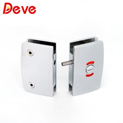 China Suitable for hot sale 8-12 mm bathroom door indicator lock glass door lock for sale