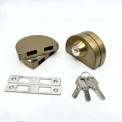 China Stainless Steel Door Lock Frame Double Side Glass Door Lock Hardware for sale