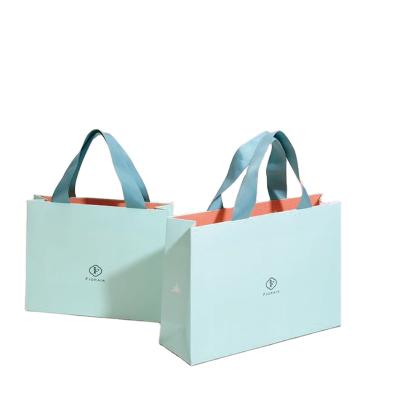 China 2021 Handmade China Manufactures Custom Paper Carrier Gift Bag With Ribbon for sale