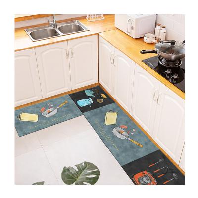 China Anti Fatigue Mat Custom Non Slip Kitchen Mats Kitchen Rug Washable Fancy Floor Sets for sale