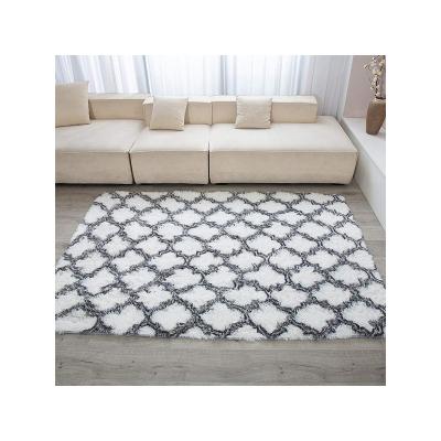 China Small Plush Bedroom Floor Rug Plush Soft Washable Modern Home Modern Non-Slip Polyester Large Large Size Custom Made for sale