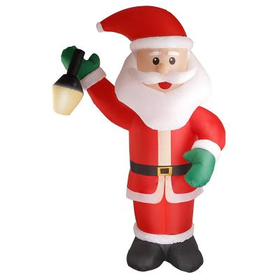 China Home Decoration 7 Foot Christmas Santa Claus Inflatable Toy Doll With Led Lights For Indoor Outdoor Holiday Decor Santa Hat for sale