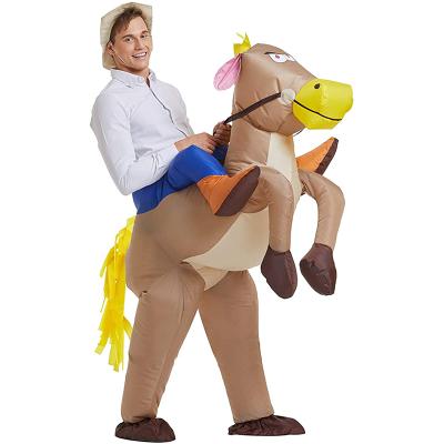 China Cartoon Animals Donkey Hippo Costume As Show Doll Inflatable Halloween Cosplay Fantasy Costume For Adult for sale