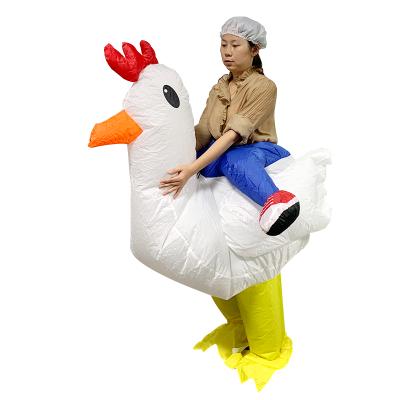 China Halloween Cosplay Funny Inflatable Rooster Costume Animal Casting Clothing Cartoon Animals For Adult for sale