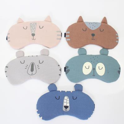 China Dark Circles Soft Padded Eye Mask Sleep Blindfold Plush Girls Cute Cartoon Fluffy Cover Women Travel Eye Cover for sale