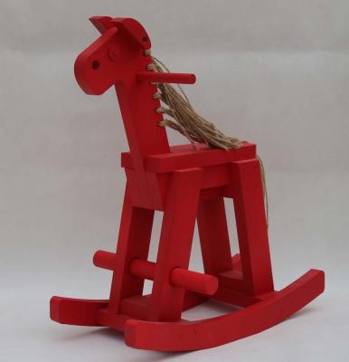 China Europe Hot Selling Trojan Small Child Antique Wooden Rocking Horse Toy for sale