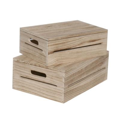 China Recyclable Eco-Friendly Universal Wooden Storage Box Organizer with Handle for sale