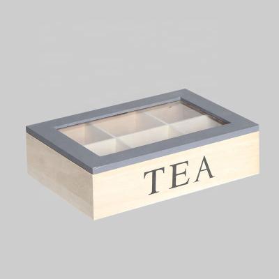 China Customized Size And Color Handmade Wooden Tea Chest Tea Chest Wooden Box With Tea Storage for sale