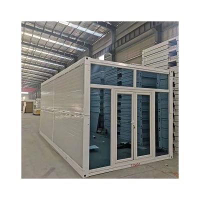 China Modern Folding Steel Frame High Efficiency Shipping Cafe 40ft Easy Assembly Lightweight Container House for sale