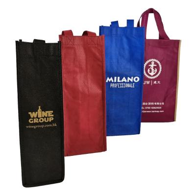 China 2020 Handled High Quality Eco - Friendly Non Woven Single Double Bottle Wine Bag for sale