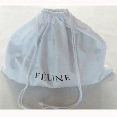 China Recyclable Cheap White Cotton Dust Bag For Handbags And Shoes for sale