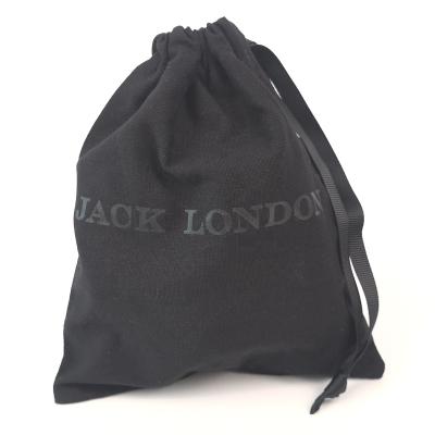 China Recyclable Custom Cheap Black Cotton Muslin Dust Bag For Shoes for sale