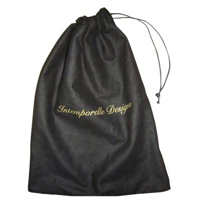 China Recyclable Custom Black Cotton Flannel Dust Bag For Handbags for sale