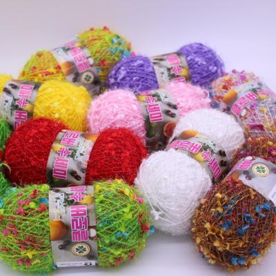 China Anti-Bacteria Knit Clover Rub Dish Chat Assorted Colors For Crocheting And Pack Knitting Multi Variety Colored Assortment for sale