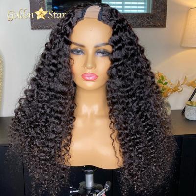 China Feature GD Dorp Shipping U Part Wig Hair Half Wig, No Lace Mink Brazilian Hair u Part Wigs, 100% Machine Made Remy Hair Wigs for sale