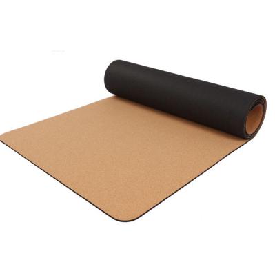 China Support Body When Yoga Poses 72 Inch 100% Cork Yoga Mat Natural Cork Yoga Mat With Natural Rubber Base for sale