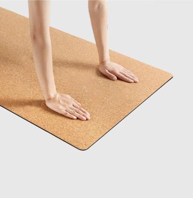 China Support body when yoga poses natural cork yoga mat ideal for hot yoga cork rubber yoga mat waterproof wholesale for sale