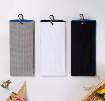 China Prevent Slip On Yoga Mat Sweat Absorbent Hot Waffle Yoga Mat Hanging Towel for sale