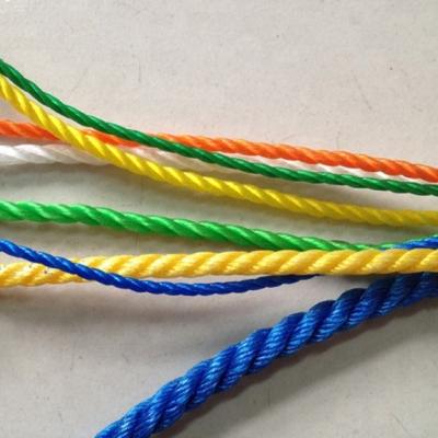 China High Tensile Polypropylene 3strand Rope 4mm 6mm 10mm for sale