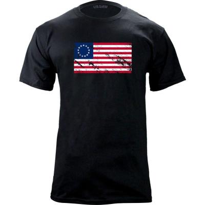 China Top Selling Short Sleeve Cotton Printed Betsy Ross T Shirt Wholesale Supplier With Customized Print for sale