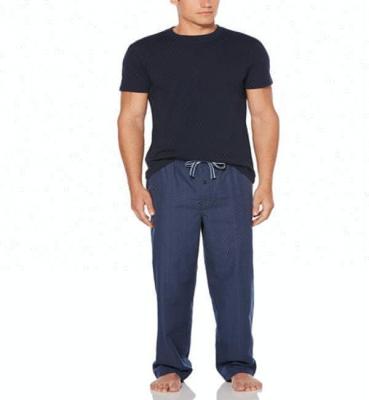 China Plus Size Cotton T Shirt And Long Pant Mens Pajamas Set for sale