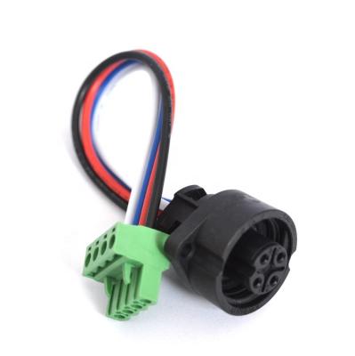 China LZSH Custom Waterproof Industrial Cable Amphenol-12P Connector 5.08-4P Terminal Block Machine Wire Harness for sale