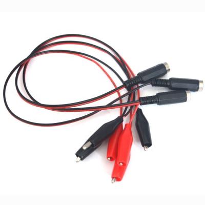 China Electronic custom all kinds of audio cable 2464 22AWG DC55*21 to clip power test wire harness for sale