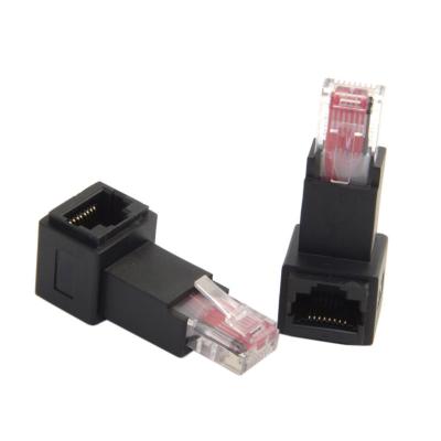 China audio & Video UP Left Right Down Angled Male RJ45 Connectors RJ45 To Female Adapter Factory Custom RJ45 Connector for sale