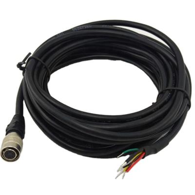 China LZSH factory 26AWG m12 6pin CUSTOM pure copper male to end wire aviation cable for sale