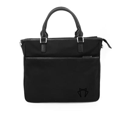 China Bolso de mano de tela de poliéster con revestimiento de cuerpo cruzado Bolso de mano de color negro Multifuncional en venta