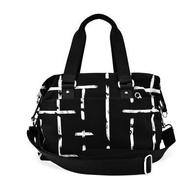 China Unisex bolso negro de cuerpo cruzado con doble mango en venta