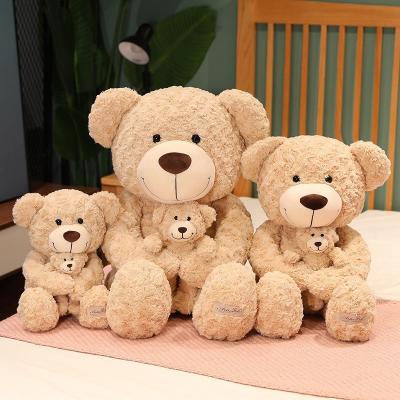 China Kids Gift Ali-boba Kawaii Soft Stuffed Animal products Valentines Christmas Gift Promotion Teddy Bear mother and son squishy  Plush Toys for sale